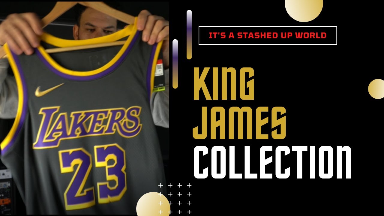 Complete Lebron James NBA jersey collection with Cleveland Cavaliers and LA Lakers