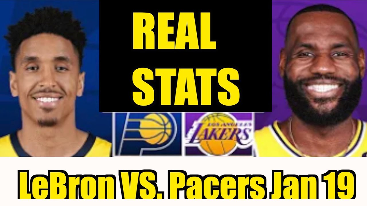 Lakers Pacers: Jan 19 2022: REAL STATS