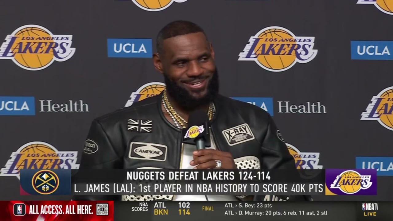 LeBron James POSTGAME INTERVIEWS | Los Angeles Lakers lose to Denver Nuggets 124-114