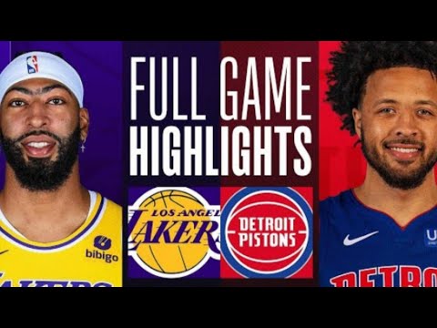 Los Angeles Lakers vs Pistons Detroit Full Game Highlights | NBA LIVE TODAY