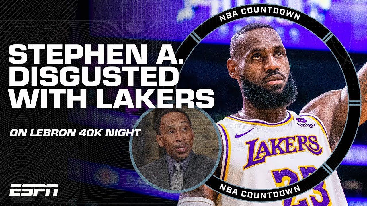 Stephen A. reacts to Lakers losing on LeBron’s historic night: I’m DISGUSTED! | NBA Countdown | Only Sports And Health