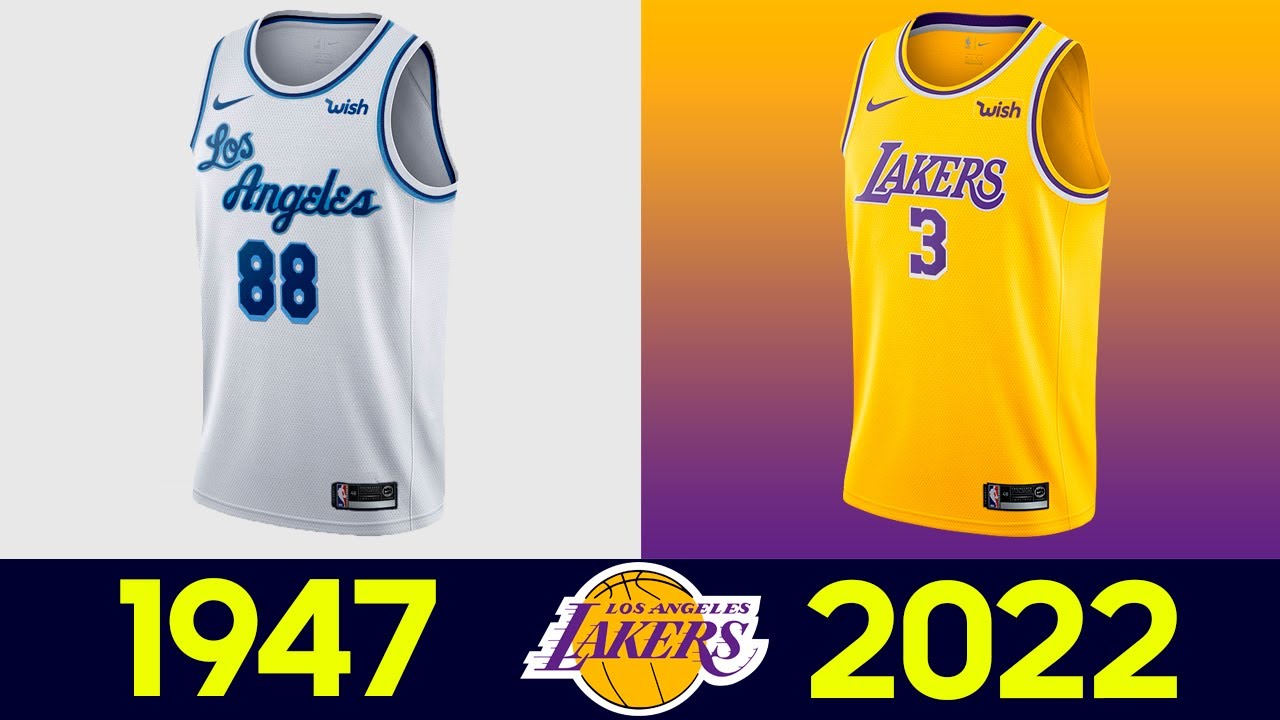 🏀 The Evolution of Los Angeles Lakers Basketball Jersey 2022 | All Lakers Basketball Kits in History