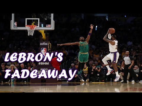 All LeBron James Fadeaway In A Lakers Jersey