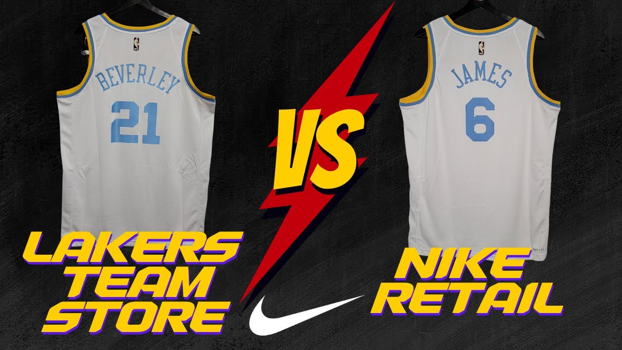 COMPARISION: Lakers Team Store Custom VS Retail Ready Nike