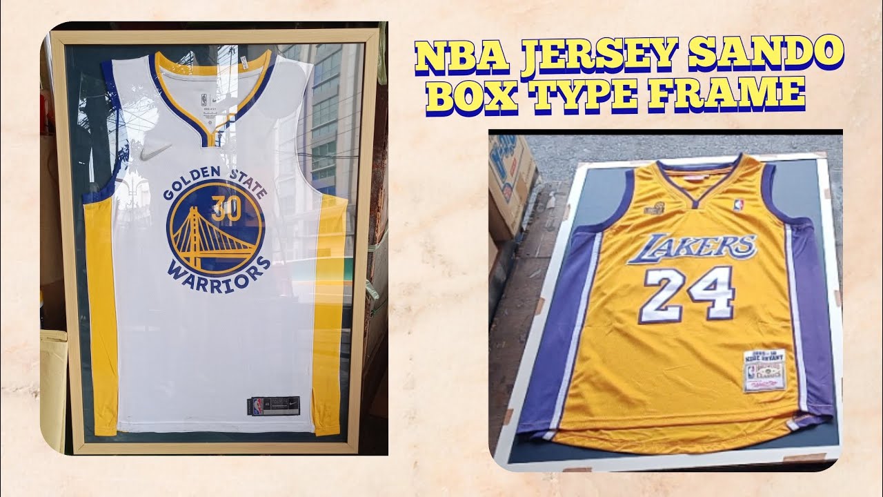 GOLDEN STATE WARRIORS AND LAKERS JERSEY SANDO | BOX TYPE FRAME #nba #jersey #frame