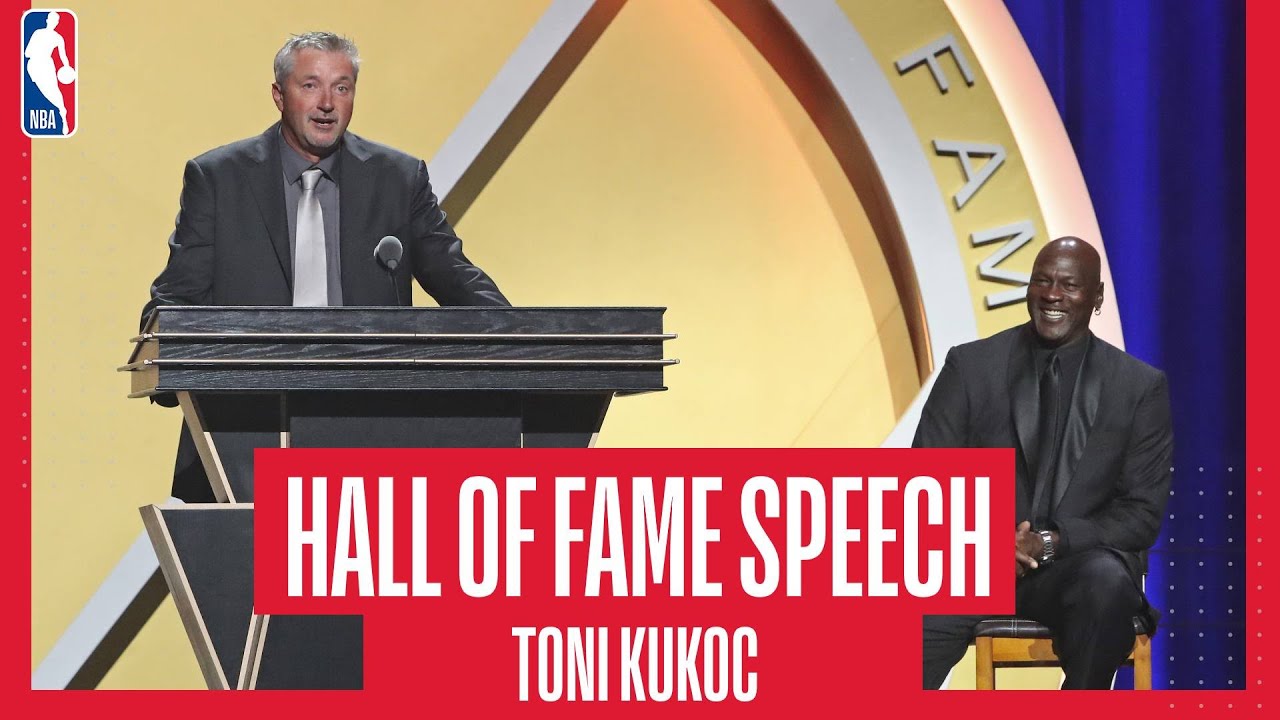 “I would like to thank Michael Jordan for kicking my butt” | TONI KUKOC Hall of Fame Speech | Only Sports And Health