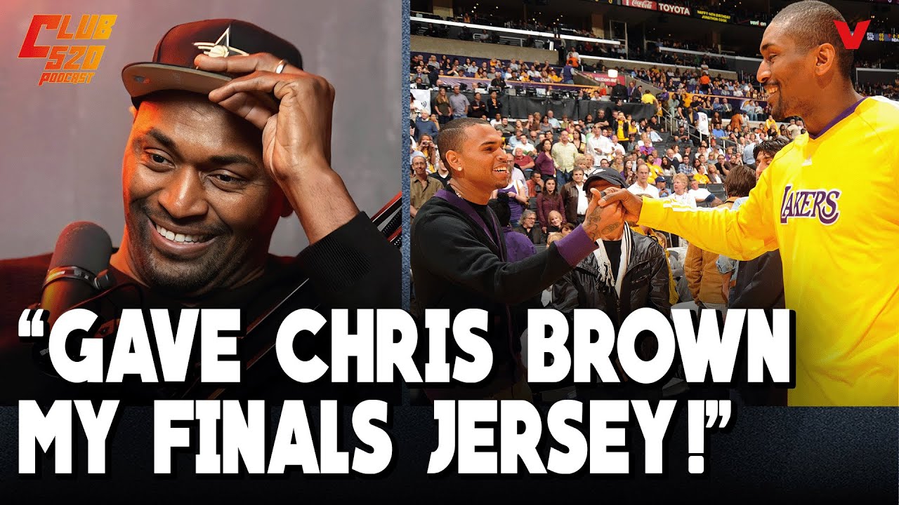 Metta World Peace GAVE Chris Brown his Lakers NBA FINALS JERSEY after beating the Celtics | Club 520